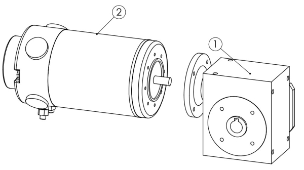 HILLTIP Förderwellen-Motor für IceStriker Aufbaustreuer 380, 550, 850 und 1100